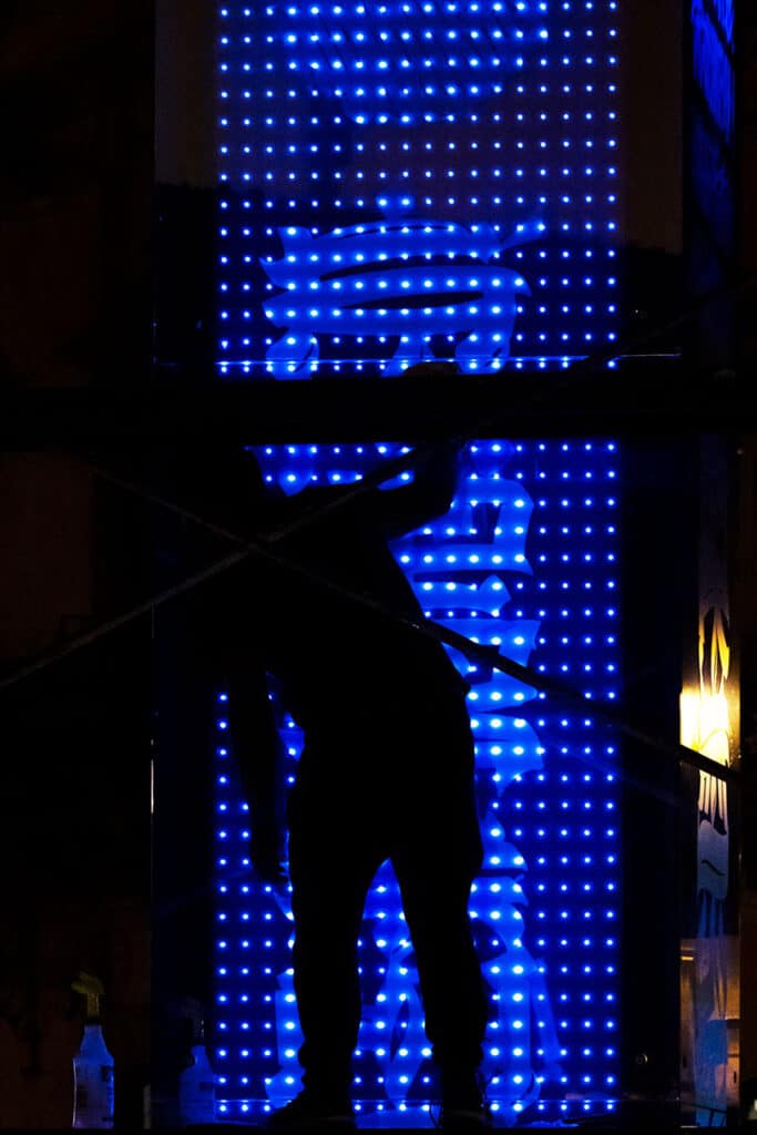 Artist: Said Dokins. Refraktur. Site Specific Installation, Querétaro. México. 2022. Photo: Leonardo Luna
